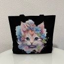 Сумка з котиком чорна